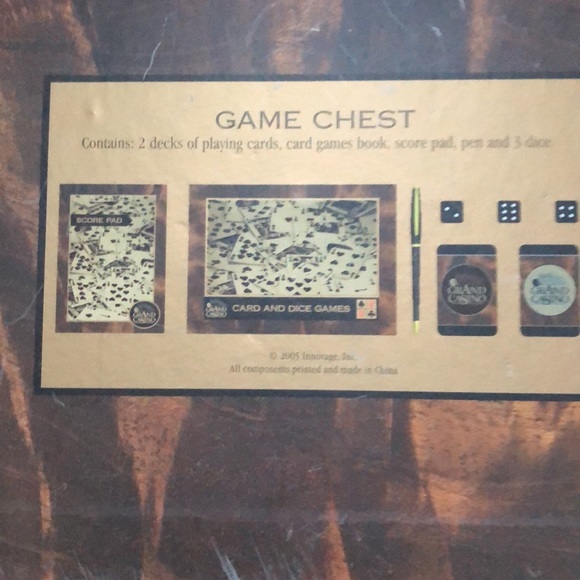 Grand Casino Game Chest - Cards Dice Games Book Sealed. Preowned great condition - Picture 2 of 6